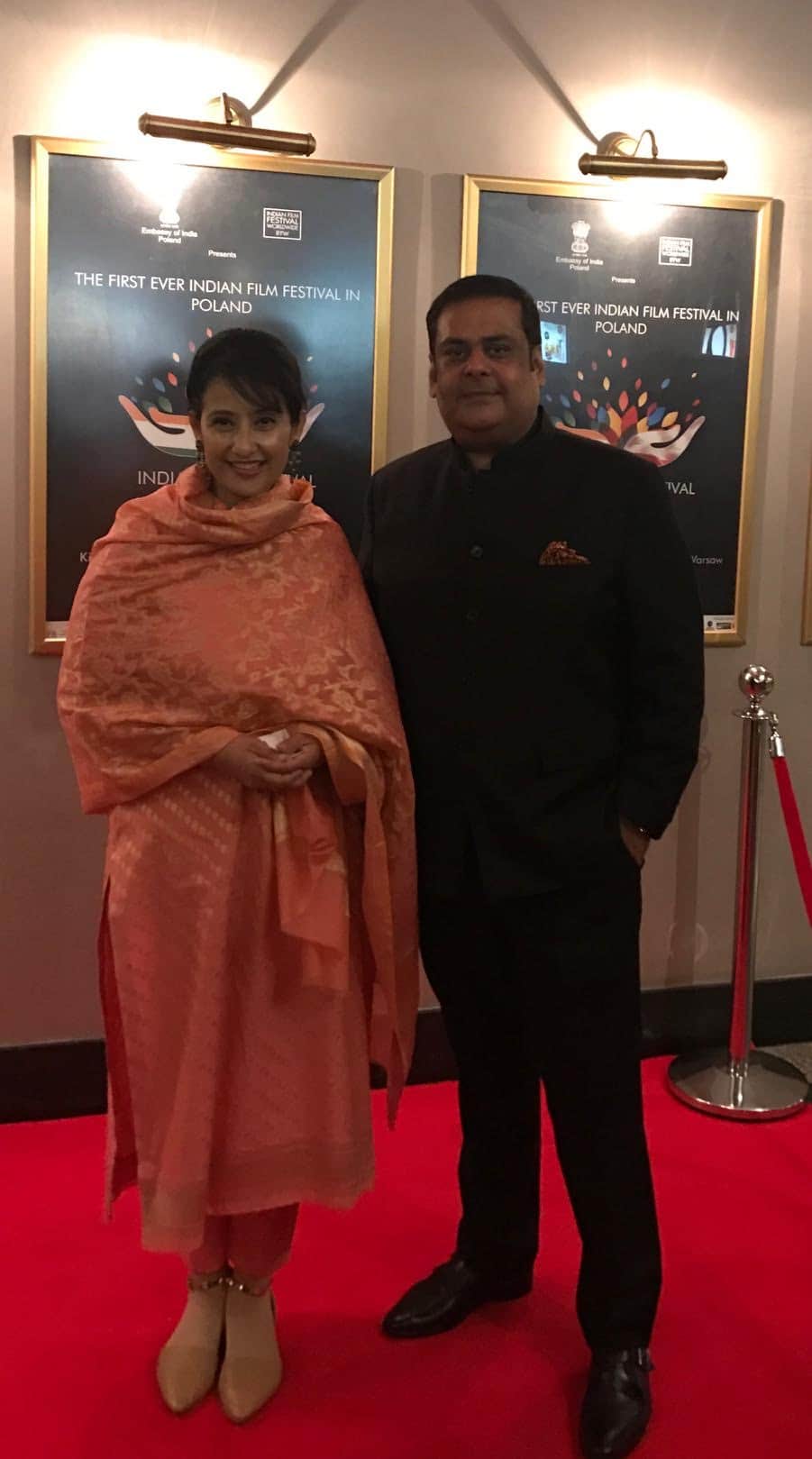 Manisha Koirala and Rahul Mittra awarded at the first Polish Indian Film Festival