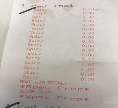 man requests to chef to making food spicy he did this to him