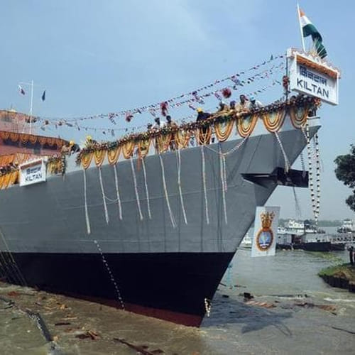 know about INS kiltan who is commssioned by niramla sitaraman in navy at vishakhapatnam port