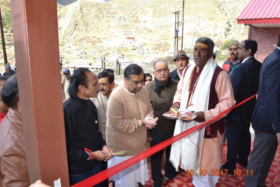 mukesh ambani praised Brahmavitika made by police in kedarnath