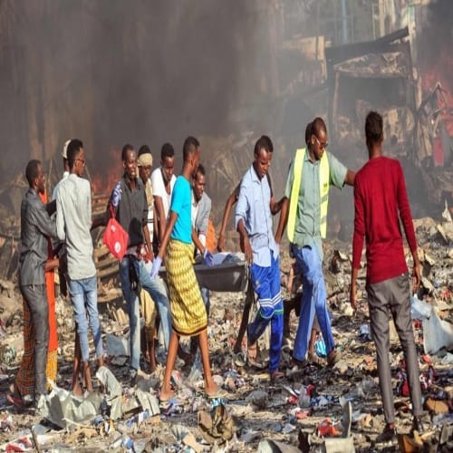 pictures of somalia blast, 276 people killed