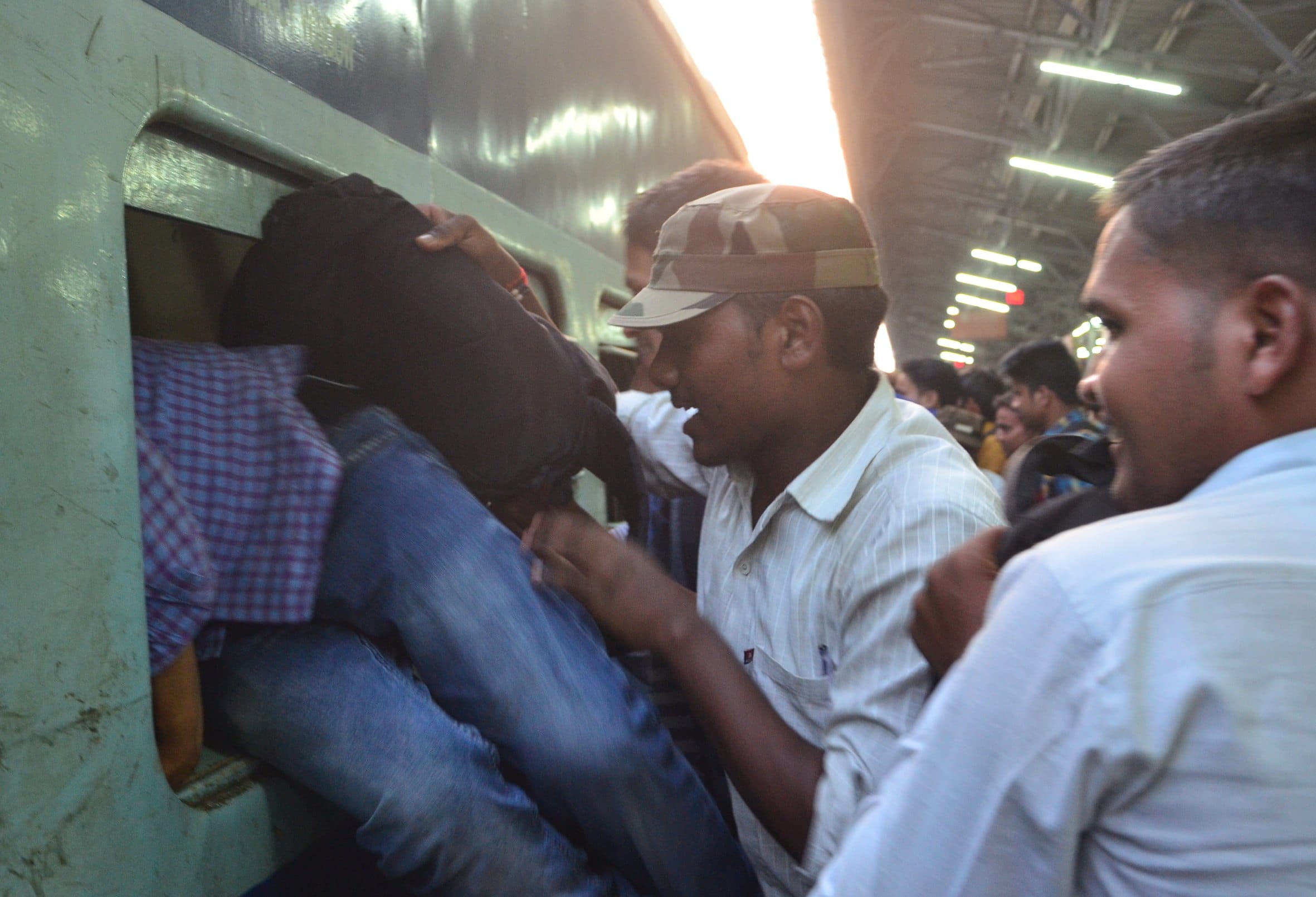 students entered from windows in trains at charbagh station