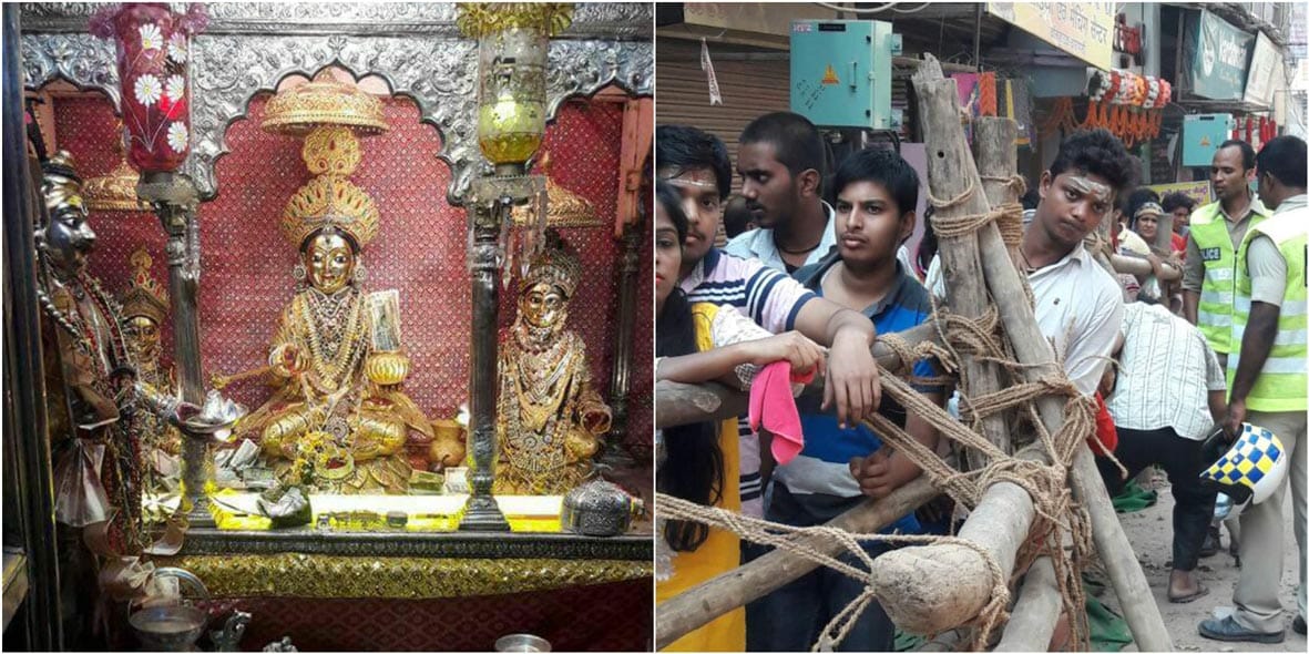 Maa Annapurna Temple kashi Decorated With Paddy crops 17 Day Mahavrat end in varanasi