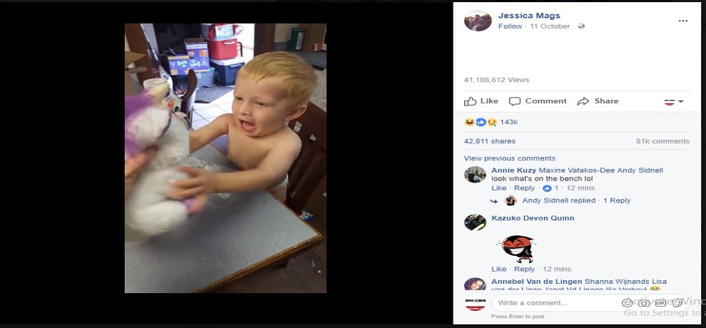 viral video of mum pranks son with scary toy 