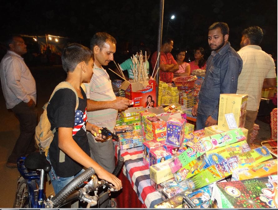 Fireworks stall at Subhash Stadium