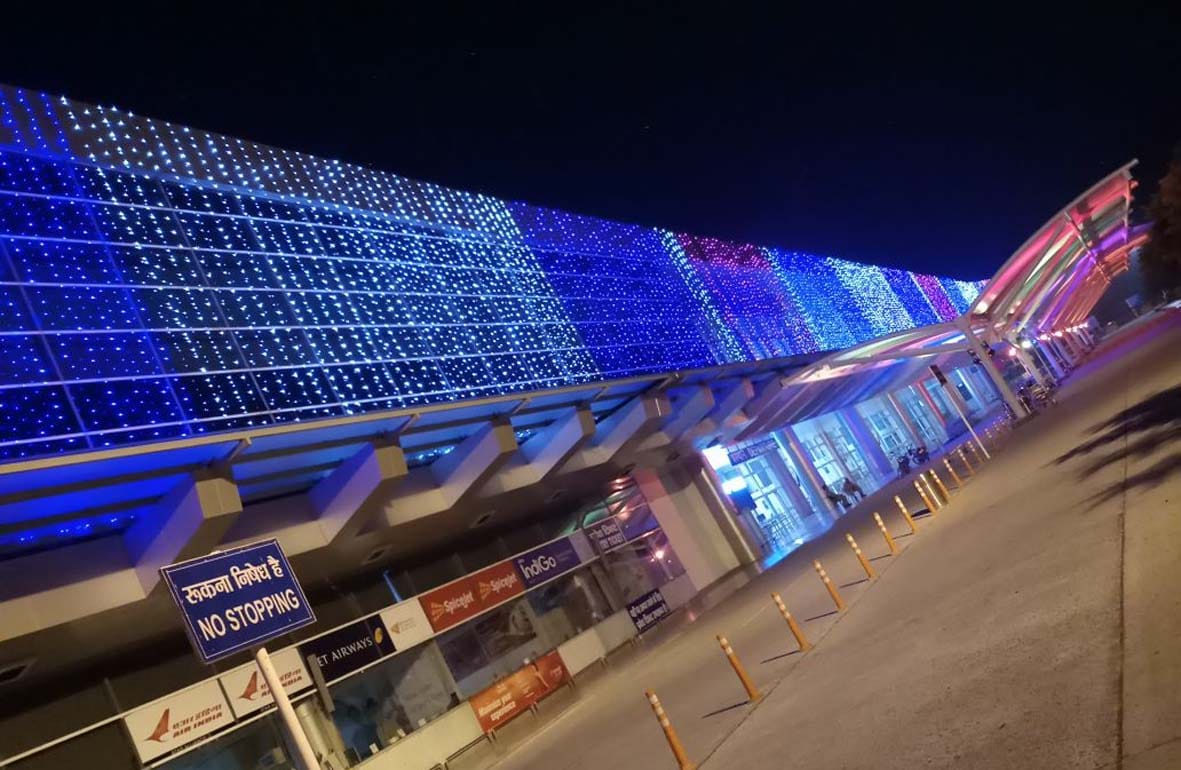 varanasi airport decoration at this diwali photo
