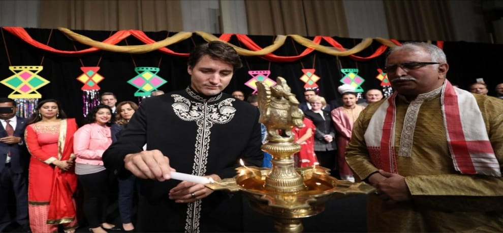 Canadian PM Justin Trudeau celebrated Diwali with Indian community