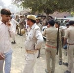 मौके पर तैनात पुलिस। 