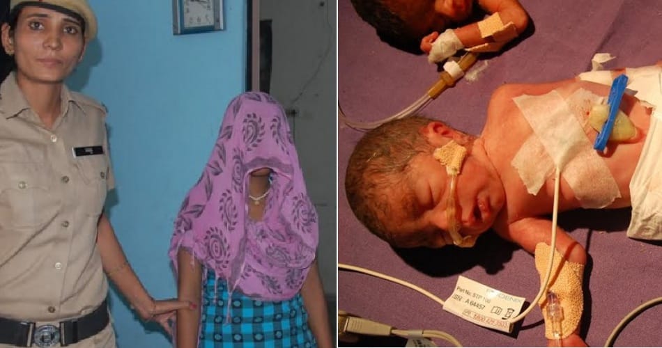 girl child thrown in plot by mother at panipat