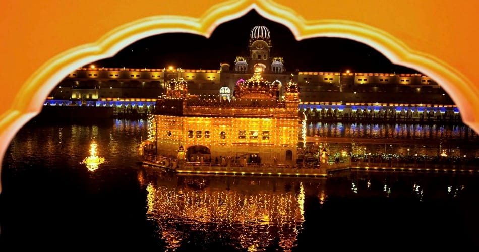 Diwali celebration at golden temple in amritsar