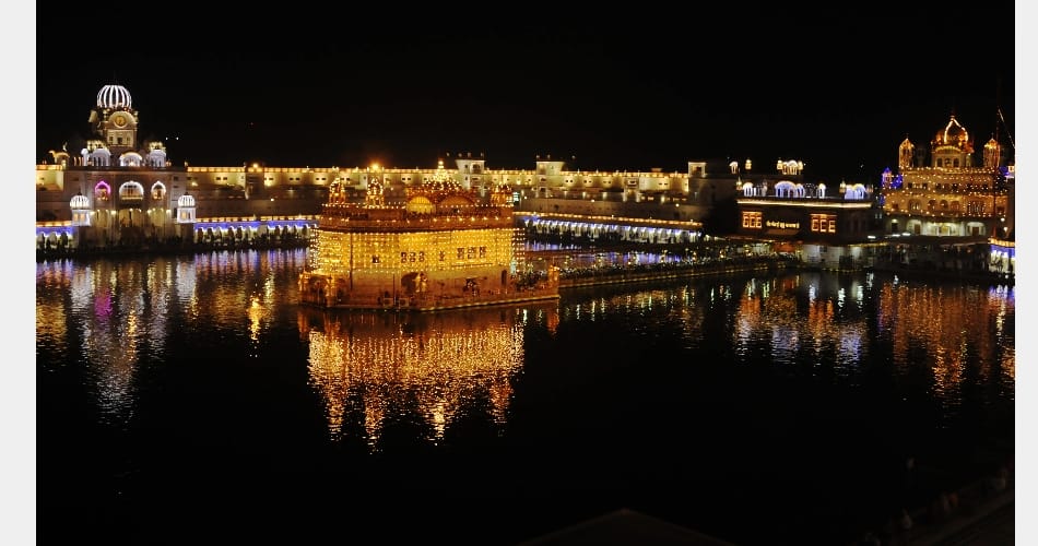 Diwali celebration at golden temple in amritsar