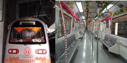 agra officers inspection for metro corridor  