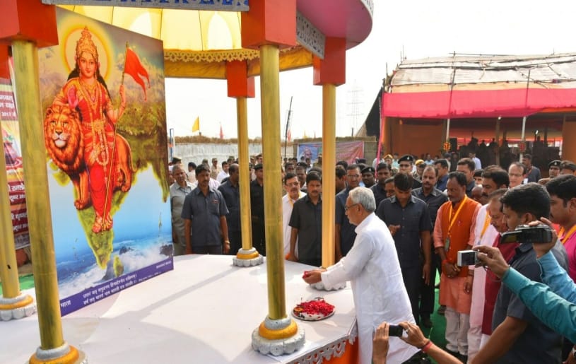 see in pictures simaria maha kumbh, bihar cm nitish kumar inaugurates