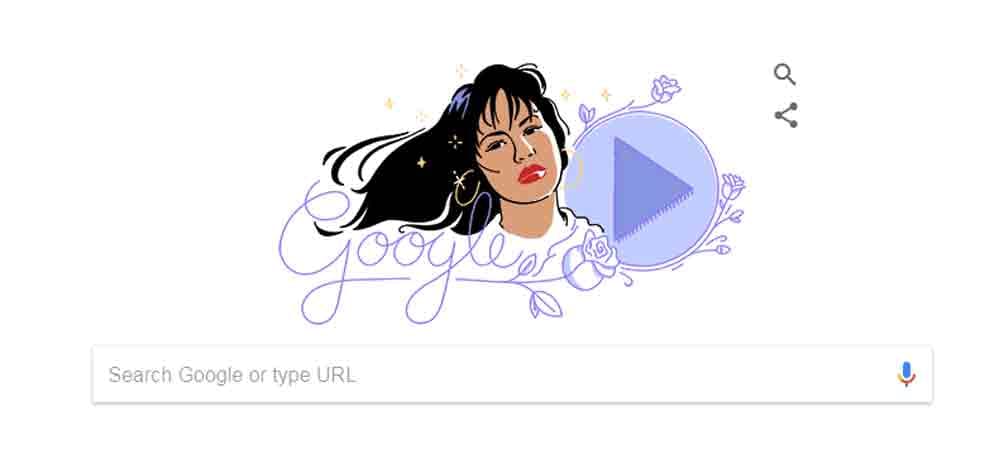 GOOGLE DOODLE PAYS TRIBUTE TO SINGER SELENA QUINTANILLA MURDERED AT THE AGE OF 23