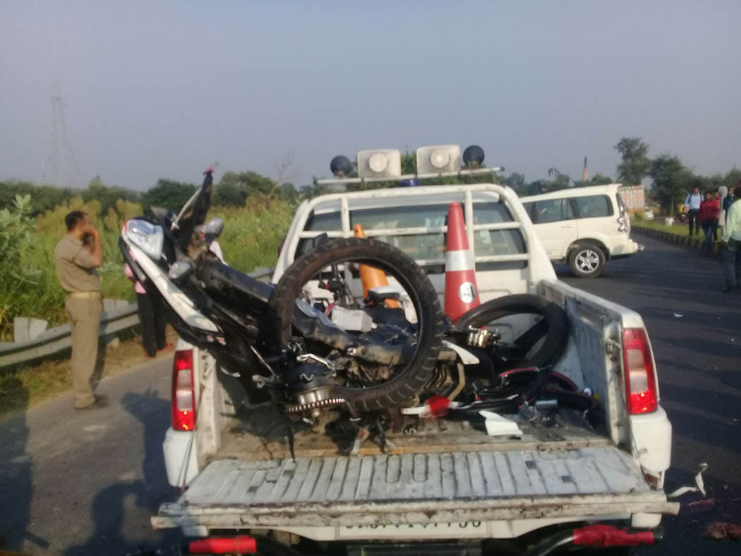 One killed in road accident, one injured, one injured.