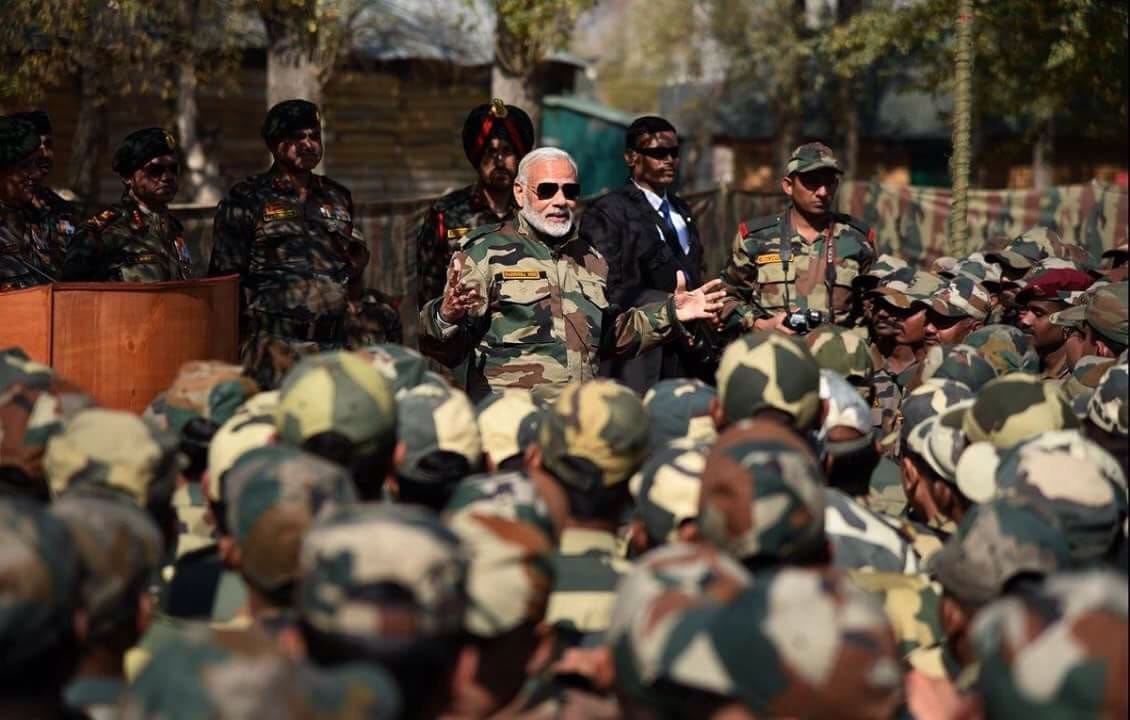 MODI CELEBRATED DIWALI IN JAMMU KASHMIR WITH INDIAN ARMY TROOPS