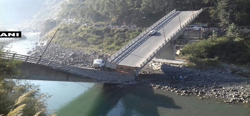 Six injured after a bridge collapsed in Chamba of Himachal Pradesh
