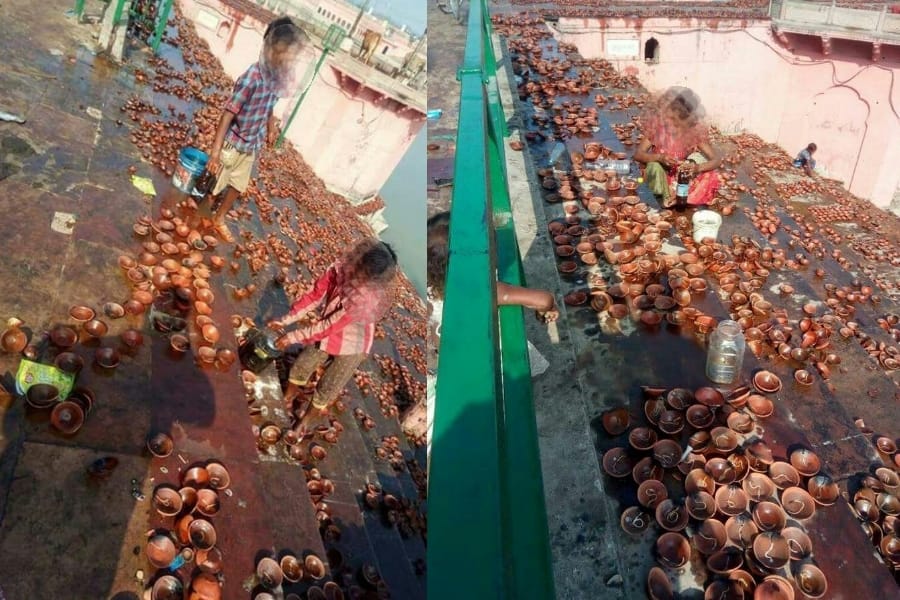 pics of ayodhya after diwali celebration.