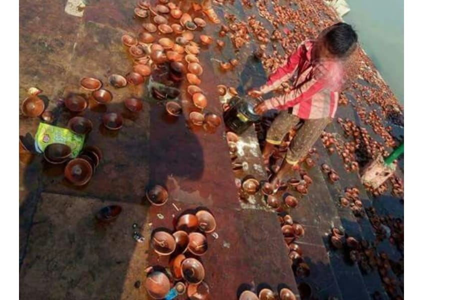 pics of ayodhya after diwali celebration.