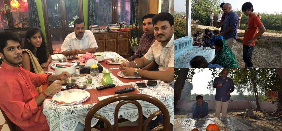 see photos how arvind kejriwal and sisodia celebrated their diwali 2017