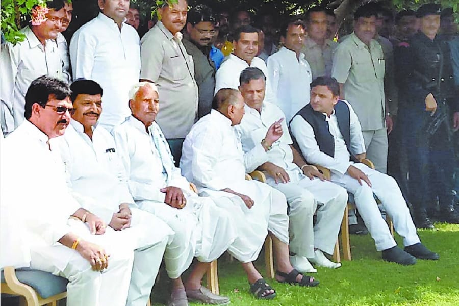 mulayam singh yadav family look as a unit.