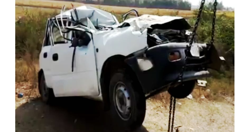 Three killed in a collision of car and motorcycle at Patiala Sangrur highway