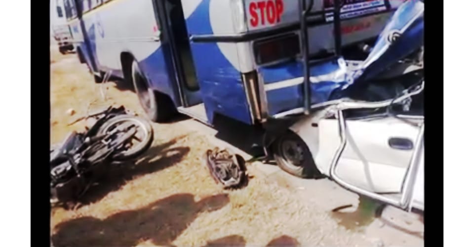 Three killed in a collision of car and motorcycle at Patiala Sangrur highway