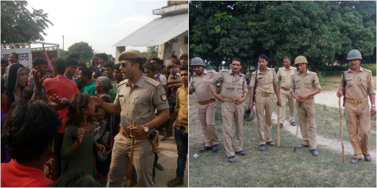communal clash in azmagarh for idol immersion
