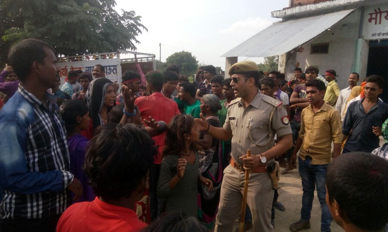 communal clash in azmagarh for idol immersion