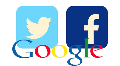 Google, Facebook, and Twitter