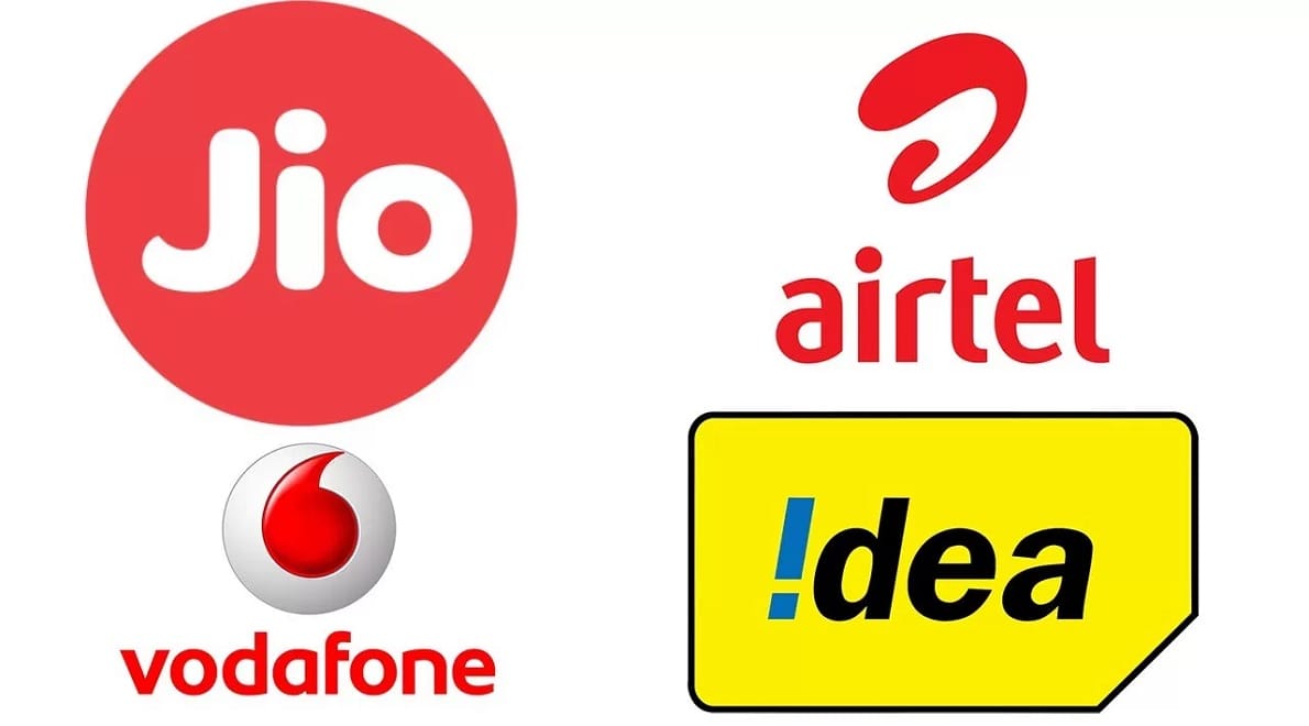 Reliance Jio Airtel, Vodafone, Idea