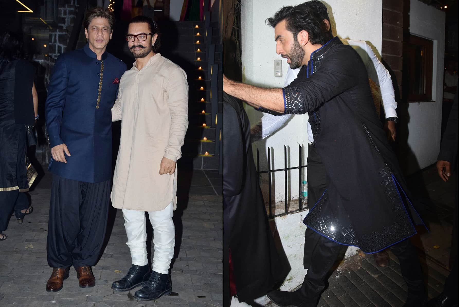 Shahrukh khan and Ranbir kapoor made such a move at Aamir khan Diwali party video being viral