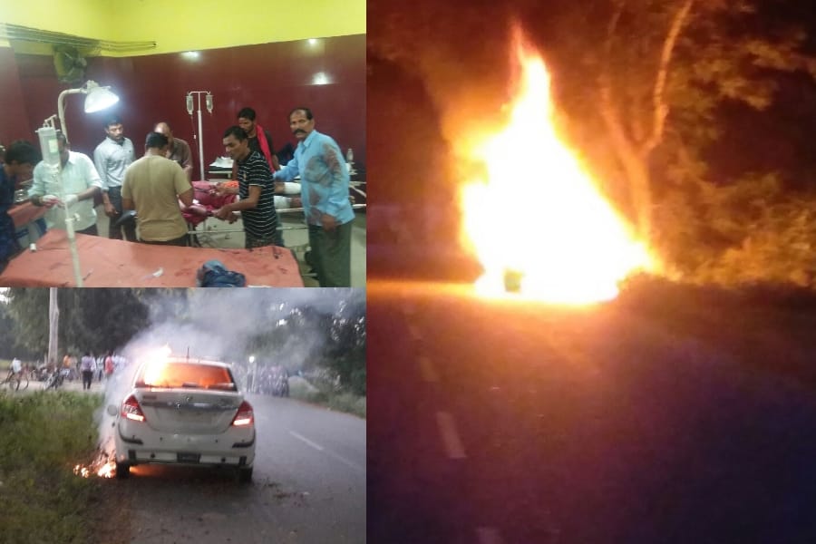 A car trampled six people in faizabad.