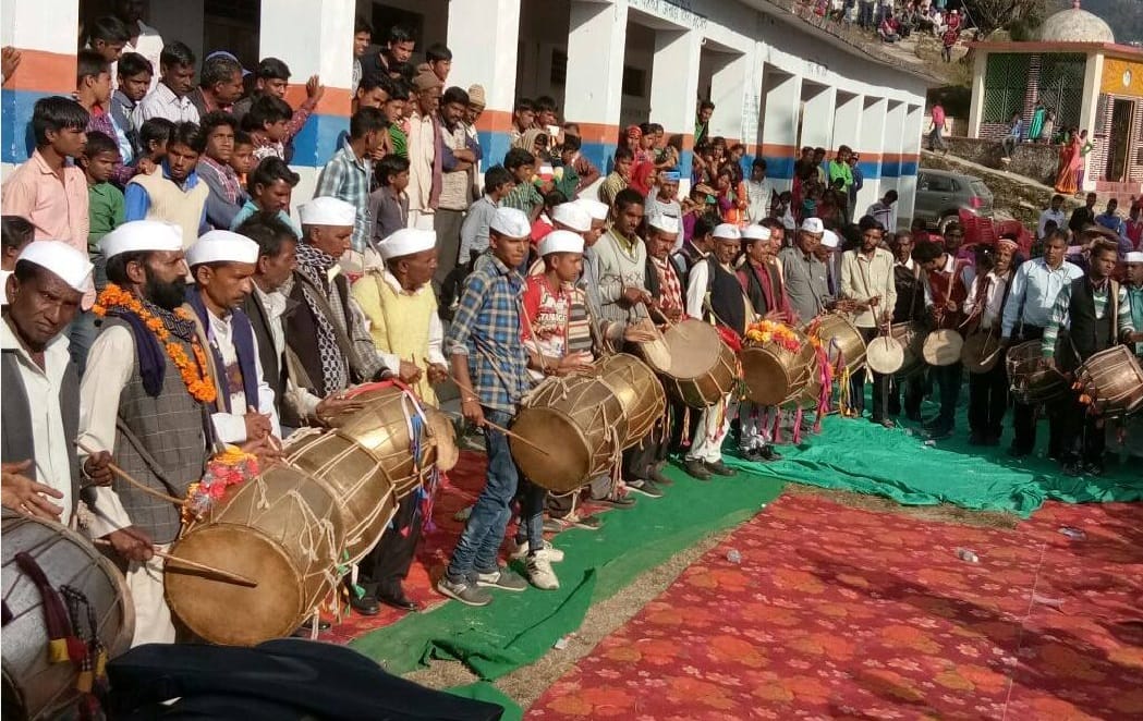 uttarakhand dhol damau compition in tehri