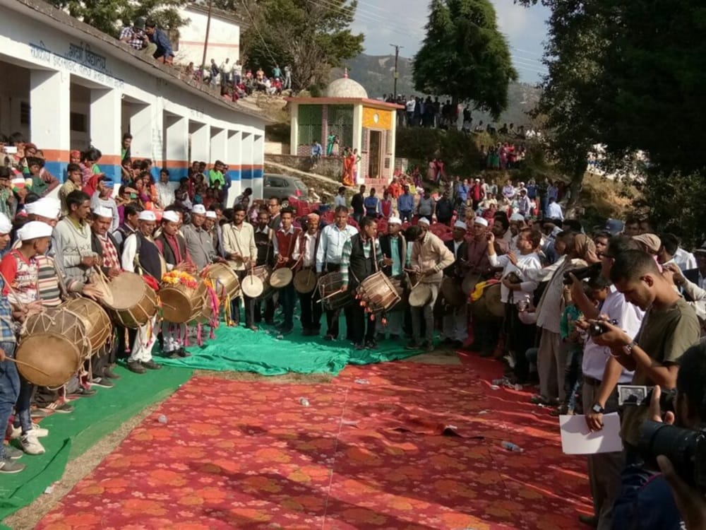 uttarakhand dhol damau compition in tehri
