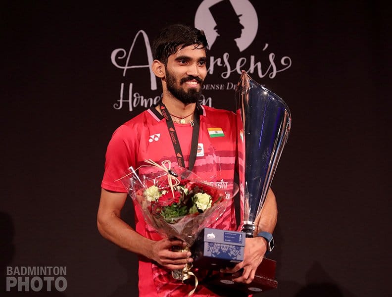 Denmark open badminton kidambi srikanth beat lee hyun il of S. korea clinch title