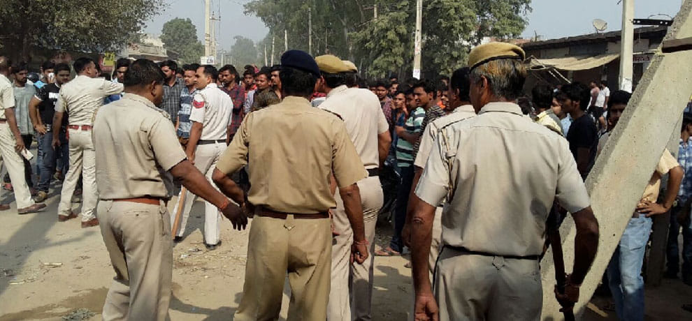 after clash between two groups in hathin heavy force deployed  