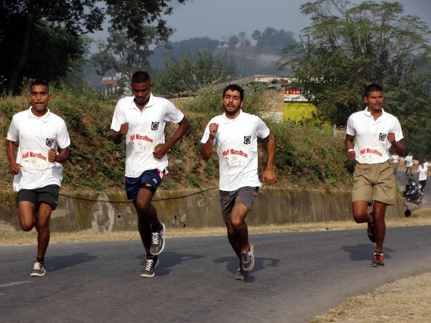 bsf organized half marathon in the memory of martyrsin udhampur