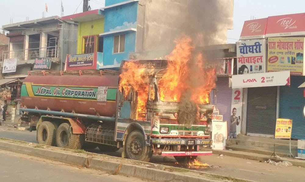 A fire in tankers fired by the death of the young man