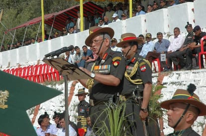  army chief release Postage stamp in100th Raising Day of  Kumaon Rifles