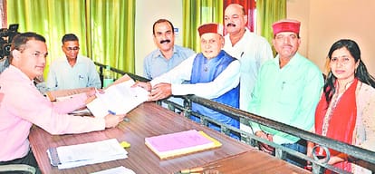 himachal assembly election 2017 rajinder rana take blessings from prem kumar dhumal
