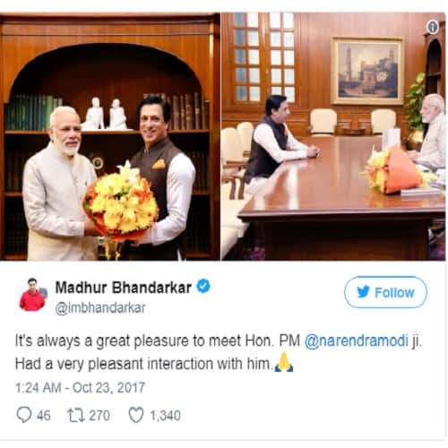 Madhur Bhandarkar mets PM Modi, posted pic with him