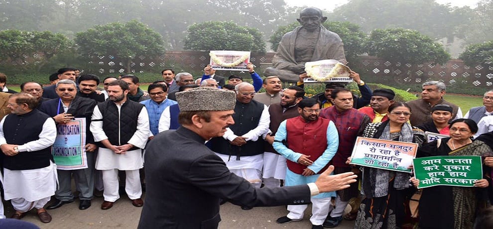 Opposition celebrate anniversary of demonetisation as black day