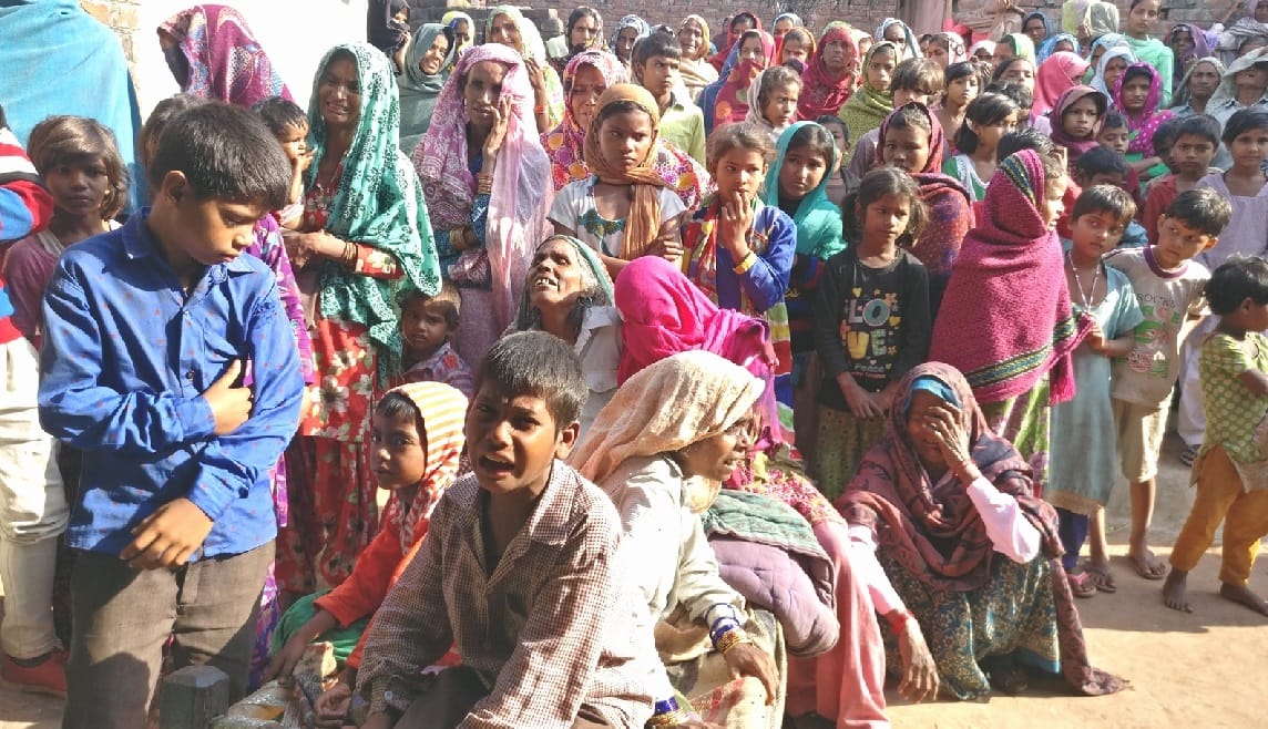 villagers and family crying for minor girl suicide after rape