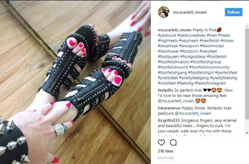 The Girl is earning millions of rupees by showing her feet