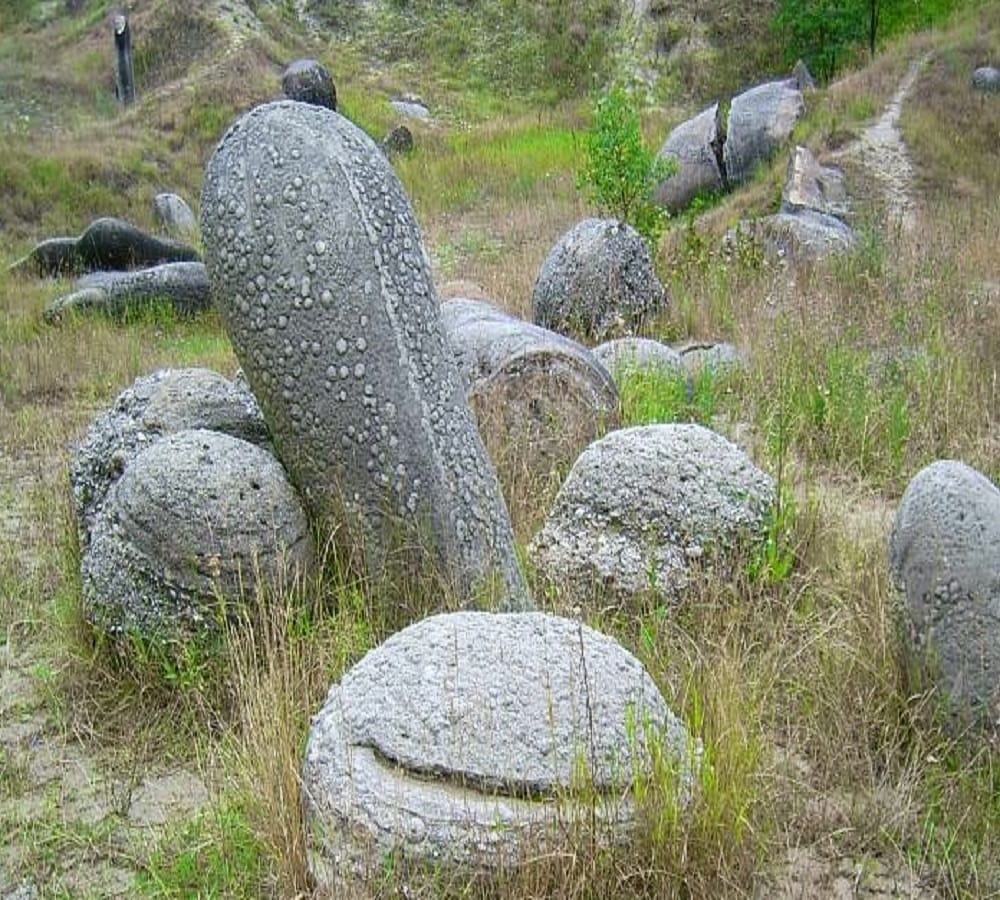 their are unique stone in Romania village where stone changes its shape quickly 