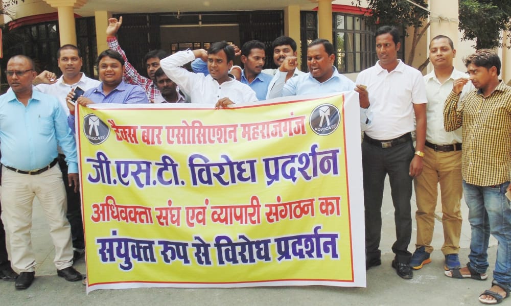 Angry lawyers protested by GST