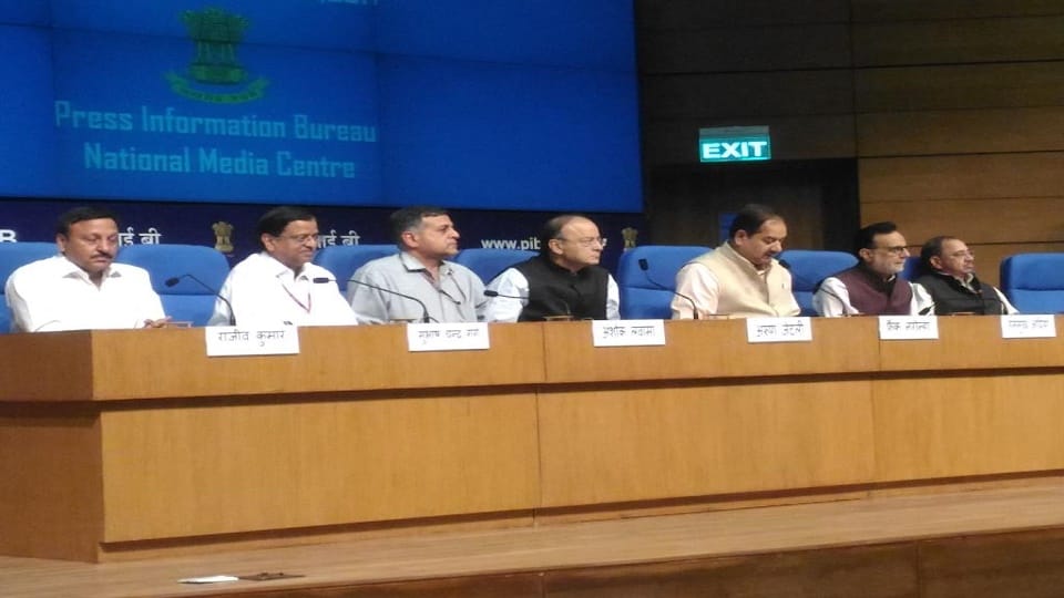 Finance Minister Arun Jaitley said the government is ready to fight the economic challenge