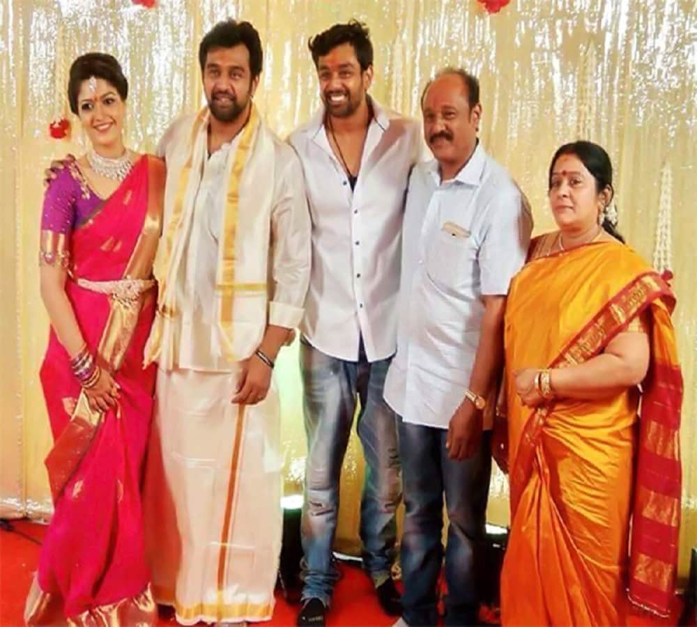 Kannada actors Chiranjeevi Sarja and Meghna Raj get engaged in Bengaluru