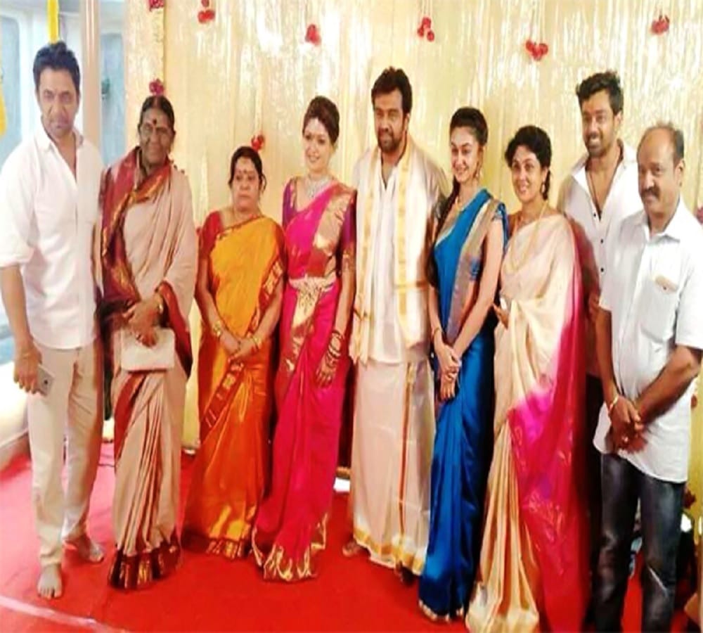 Kannada actors Chiranjeevi Sarja and Meghna Raj get engaged in Bengaluru